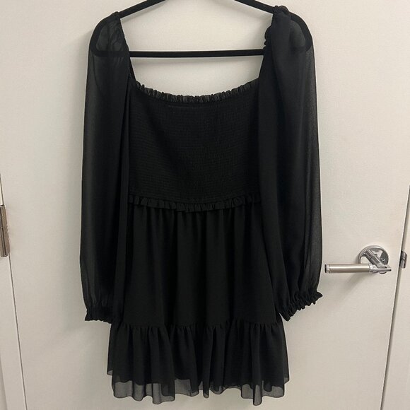 Aritzia Wilfred Tempest Mini Dress Black M - Picture 2 of 3